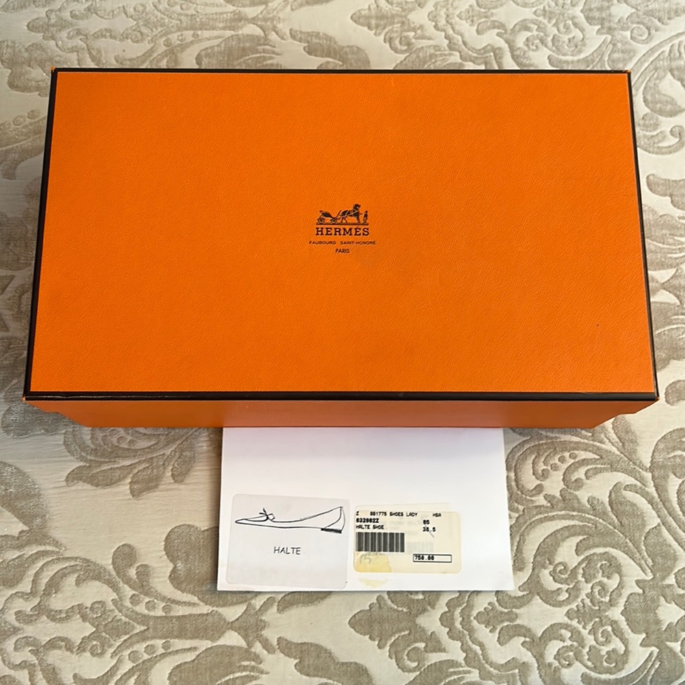 Authentic HERMES stunning dark brown flats in excellent condition size 38 1/2 - Picture 12 of 16